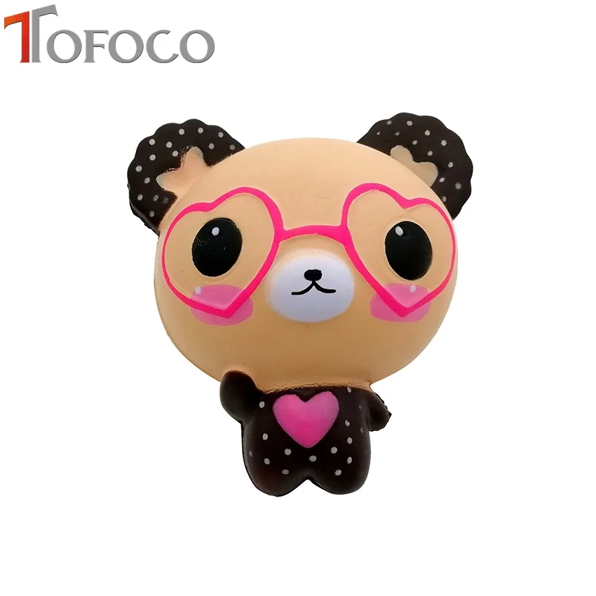 TOFOCO 12 см милые очки Kawaii Медвежонок сжимаемые Джамбо медленно поднимающиеся