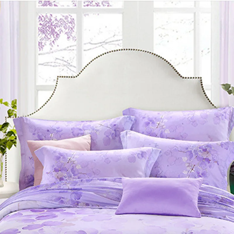 2017 Высокий конец Роскошь 100% Тенсел Шелк 4 ШТ. цветочный цветок набор печатных