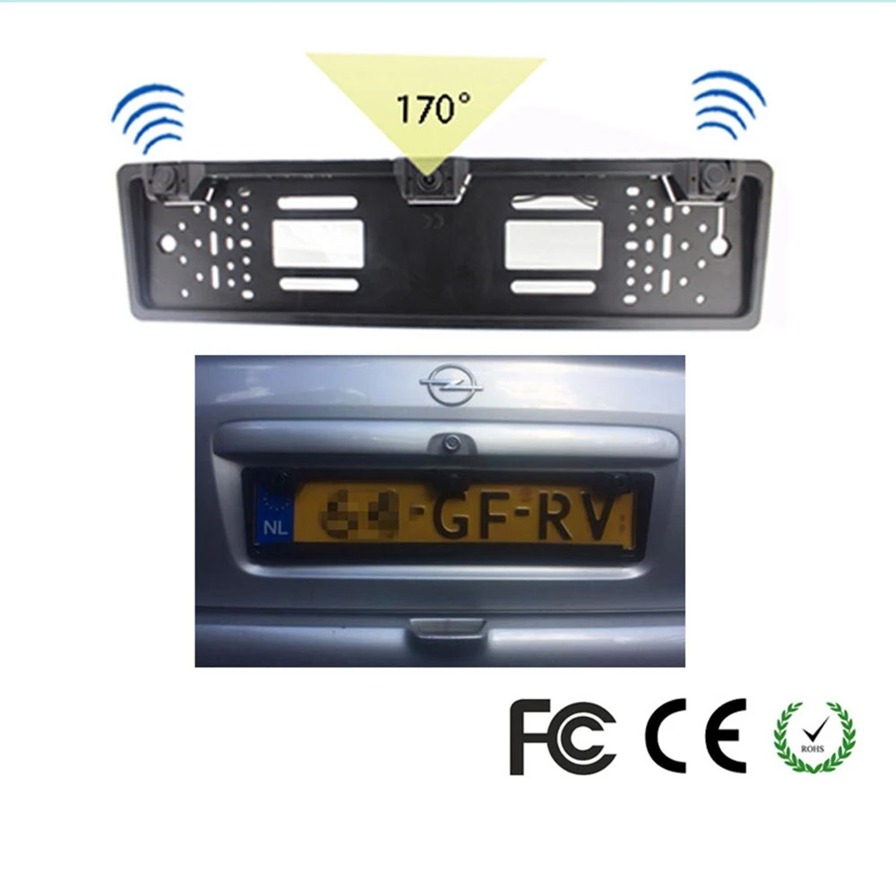 Европейская Рамка номерного знака аксессуары для парковки автомобиля 1 камера