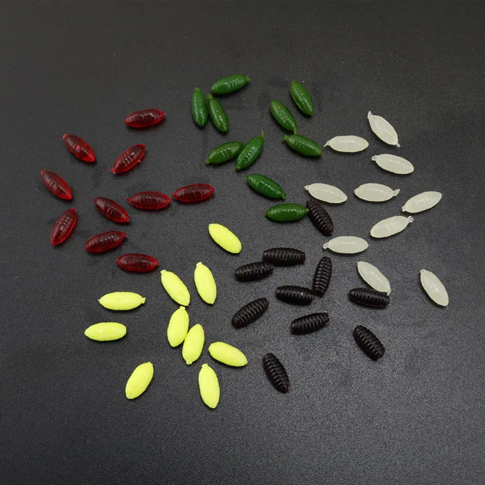 100 шт. приманка в форме риса виде насекомых|insect lure|fishing luremaggot grub |