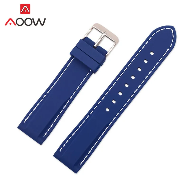 Royal Blue 16 мм, 18 мм, 20 мм, 22 мм, 24 мм, силиконовый ремешок для часов, спортивный, водонепроницаемый, для мужчин и женщин, быстросъемный браслет, ремешок для передач S3, Ticwatch - Цвет ремешка: Royal Blue