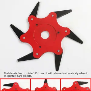Прочный 6 мельницы из стальных конструкций для ручная газонокосилка, работающая на голову 65Mn марганца лезвия для бритвы прополка резак щетка для газонокосилки машины и головные уборы