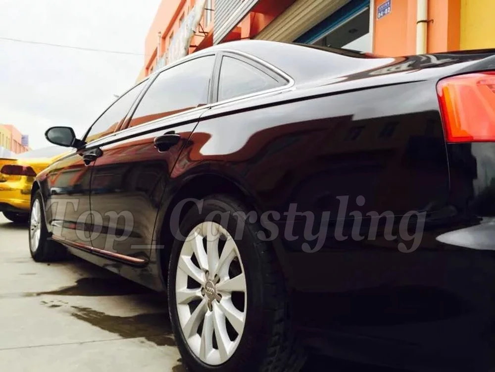 Блестящая Черная Виниловая пленка для отделки автомобиля с воздушным релизом