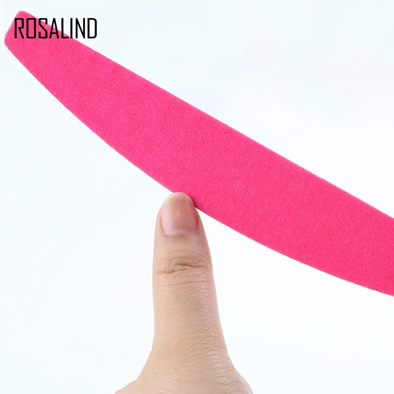 ROSALIND 10 шт./компл. пилка для ногтей буфер профессиональный дизайн Луны розовый