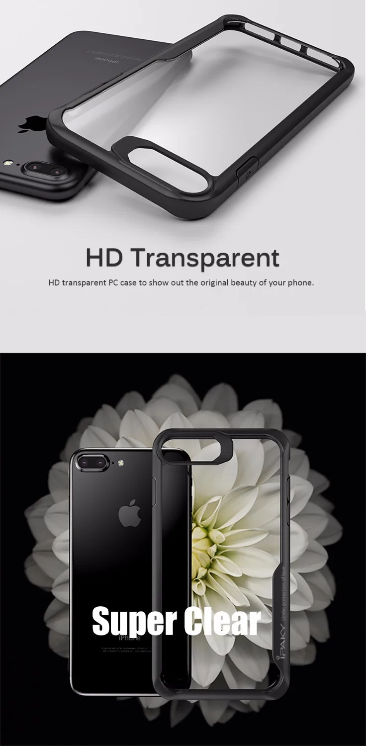Чехол iPaky чехол для iPhone 8 Plus мягкий силиконовый Жесткий из ТПУ ударопрочный