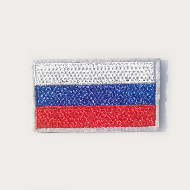 PGY дешевые оптом русский флаг вышитые нашивки железа на одежду пальто Сумки Diy одежды Наклейки Аппликации Аксессуары значок