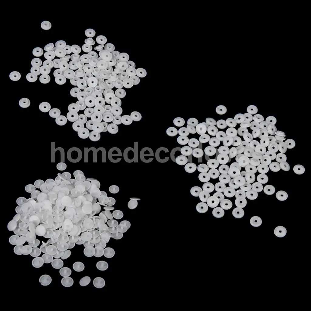 300 наборов полимерные Кнопки Застежки попперы Швейные T3/T5/T8 белый | Дом и сад