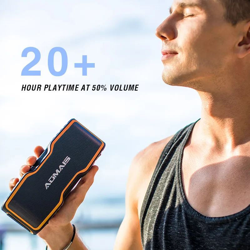 AOMAIS Спорт II + Bluetooth Динамик s Портативный IPX7 Водонепроницаемый 20 H воспроизведения