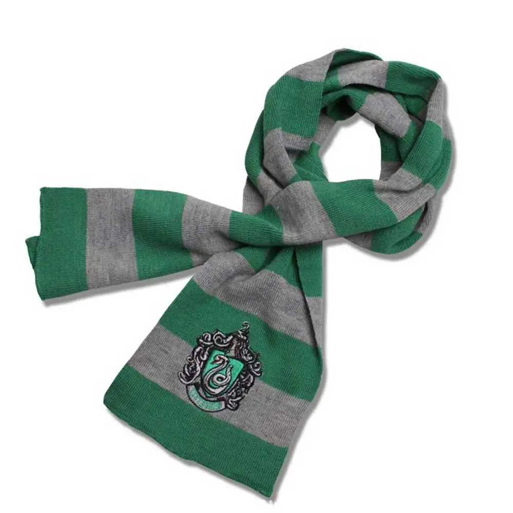 scarf 04 Детский костюм Слизерин для взрослых Ravenclaw Gryffindor Hufflepuff, Волшебная Одежда, плащ, шарф, галстук, палочка, очки, набор - Цвет: scarf 04