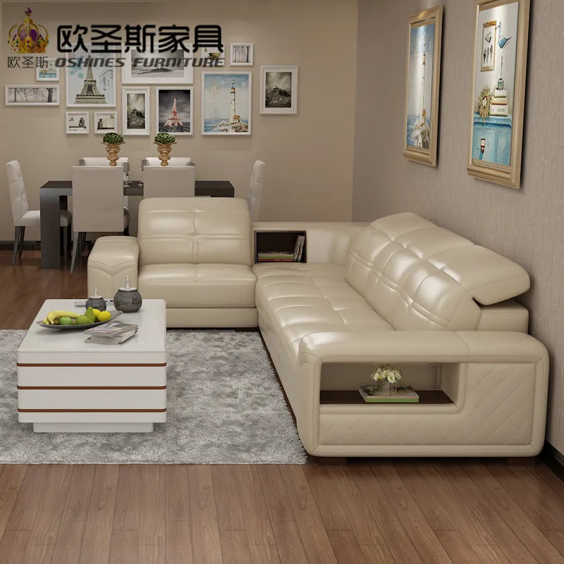 2019 новая l образная Современная секционная мебель гостиной полный кожаный диван