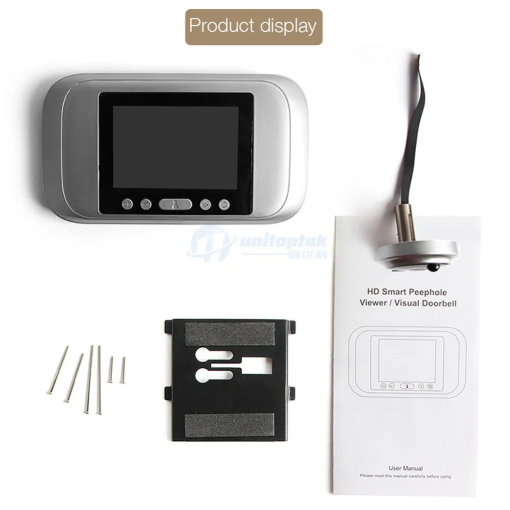 Цифровой глазок с ЖК экраном 3 2 дюйма дверной звонок видеодомофон HD 720P 960P ИК