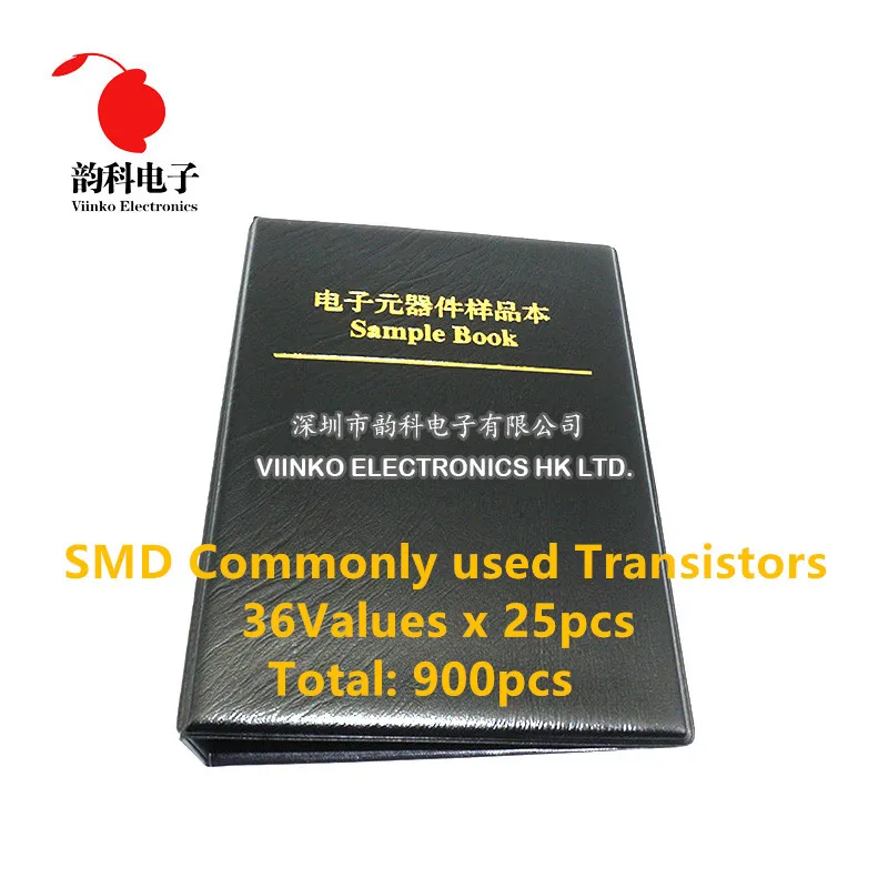 36 видов x25pcs обычно используется SMD транзисторный набор Ассорти книга с