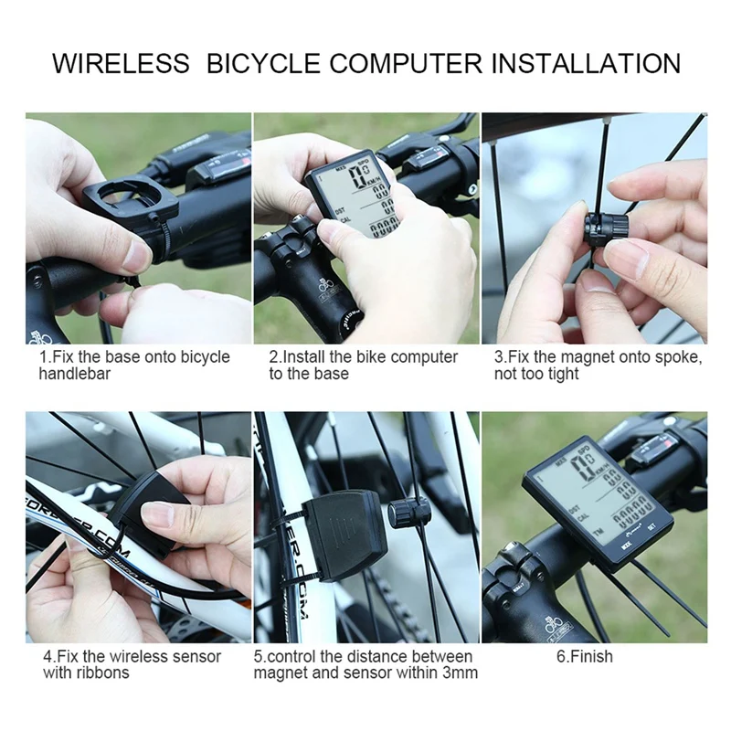 INBIKE 2,8 ''большой экран велосипедный компьютер беспроводной Велосипедный компьютер непромокаемый Спидометр Одометр велосипедный измеримый секундомер
