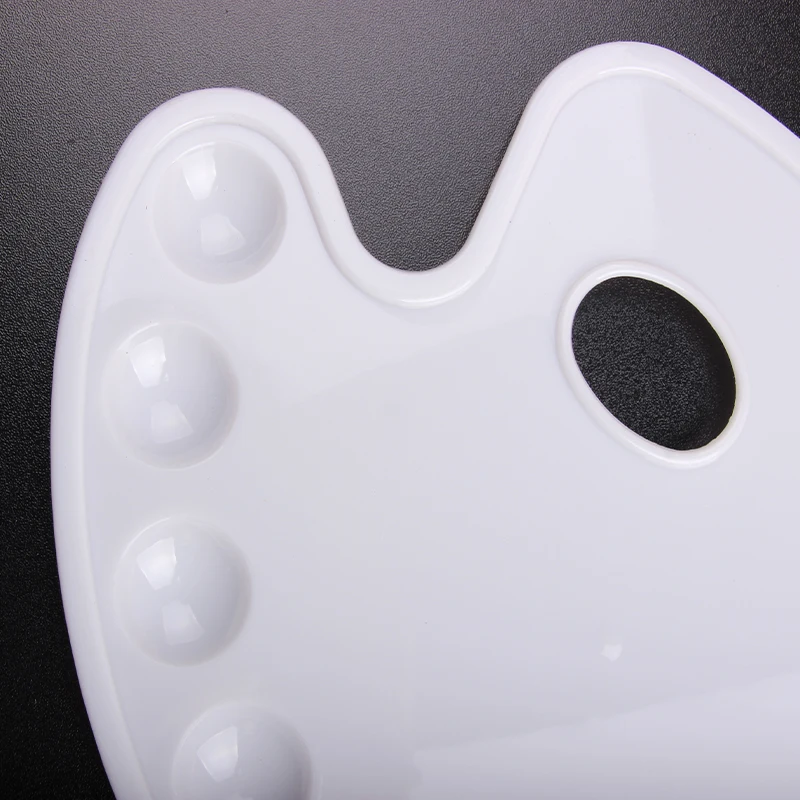 Белая фотопалитра с 9 отверстиями для большого пальца пластиковая