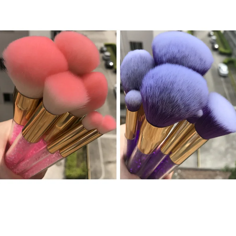 6 шт. блестящие кисти для макияжа с акриловой ручкой|brush kit|make upmakeup brushes |