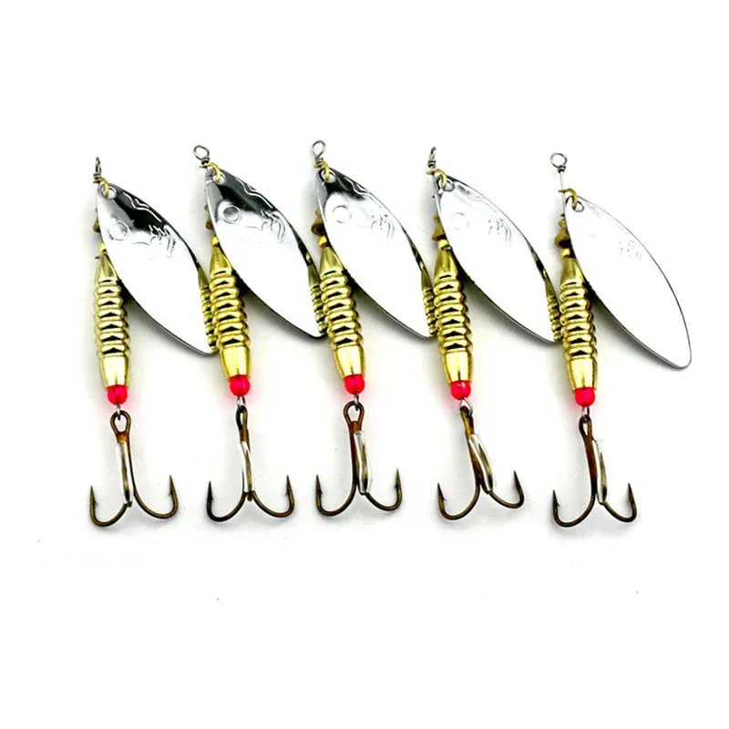 Качественный Спиннер ложка рыболовная приманка 17 г Серебряное золото