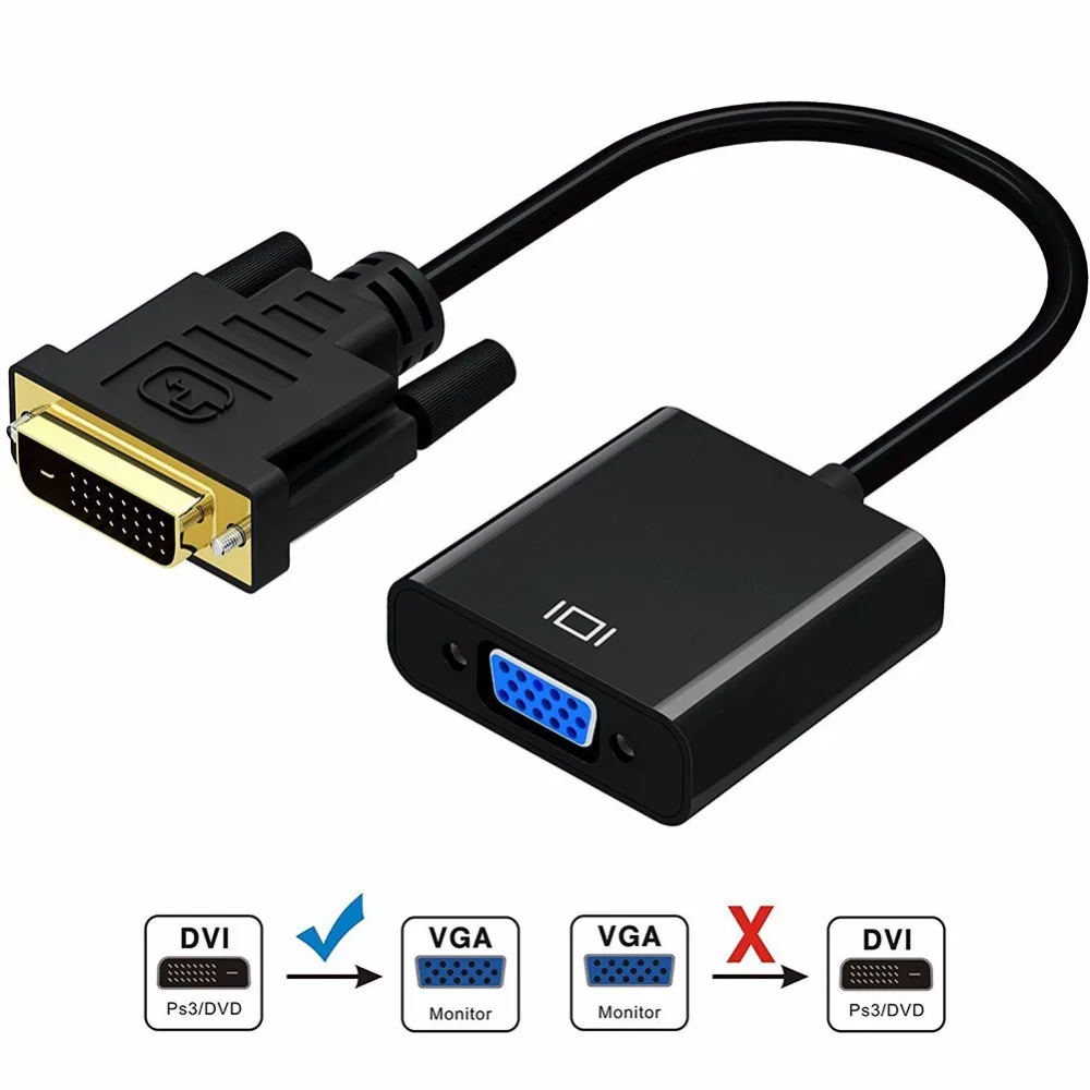 Переходник с 1080P на VGA 24 + 1 25 Pin DVI штекер 15 разъем для видеоконвертера AC