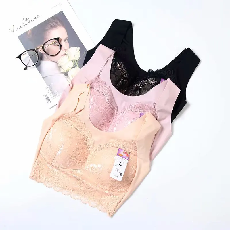 2019 плюс Размеры Для женщин тонкий кружевной бюстгальтер без косточек дышащее с