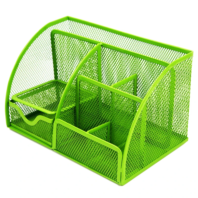 Металлический держатель для канцелярских товаров многофункциональный