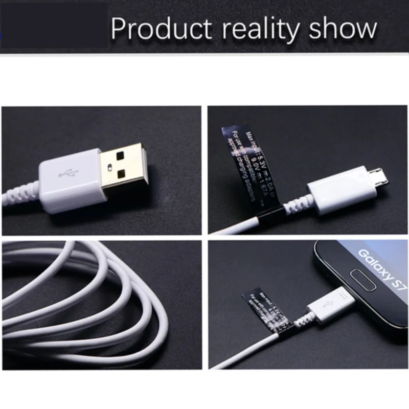 Кабель Micro USB для Samsung Galaxy S6 S7 Edge быстрое зарядное устройство 1 2 м А быстрая зарядка