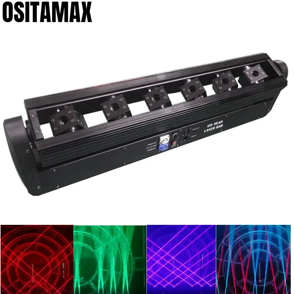 Dj лазеры сценический Свет движущаяся головка 6 шт. 500 МВт RGB TTL стробоскопический