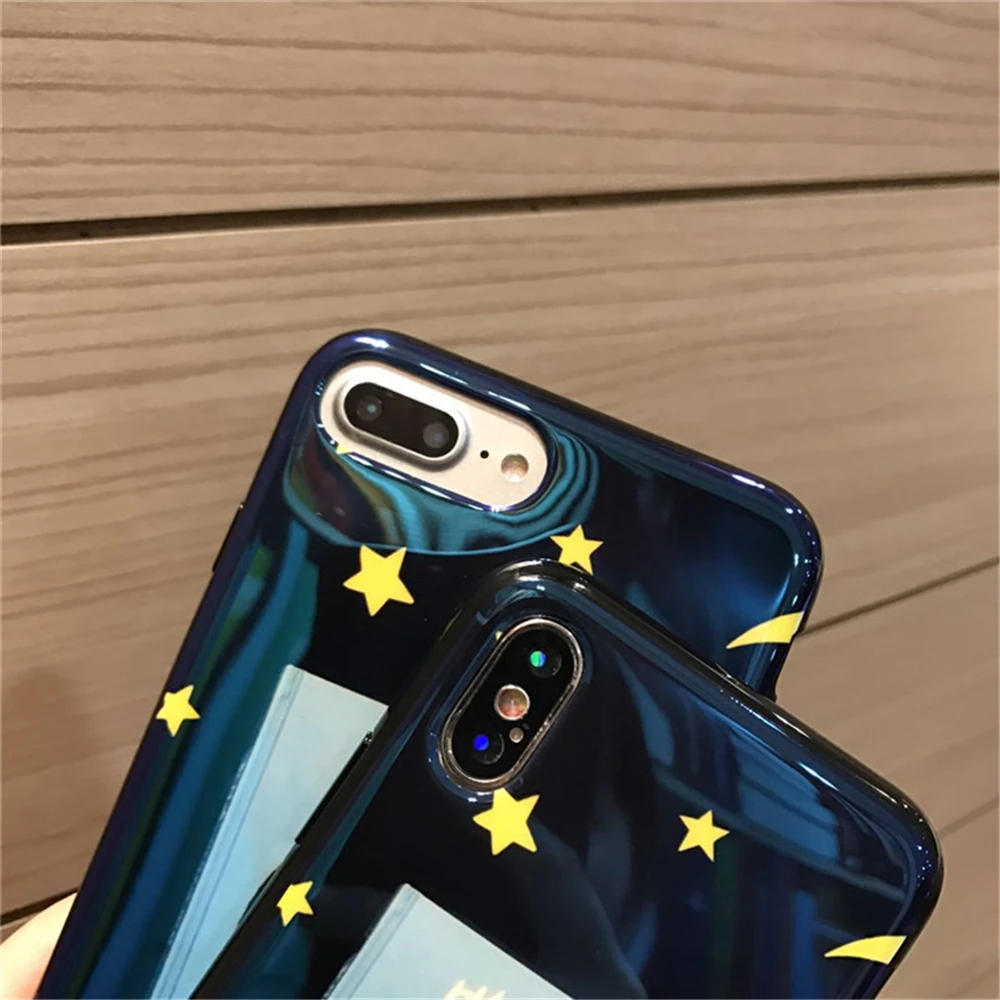 Новейшие модные blu-ray Ван Гог мультфильм шаблон чехол для iphone 6 6s plus 7 8 плюс X