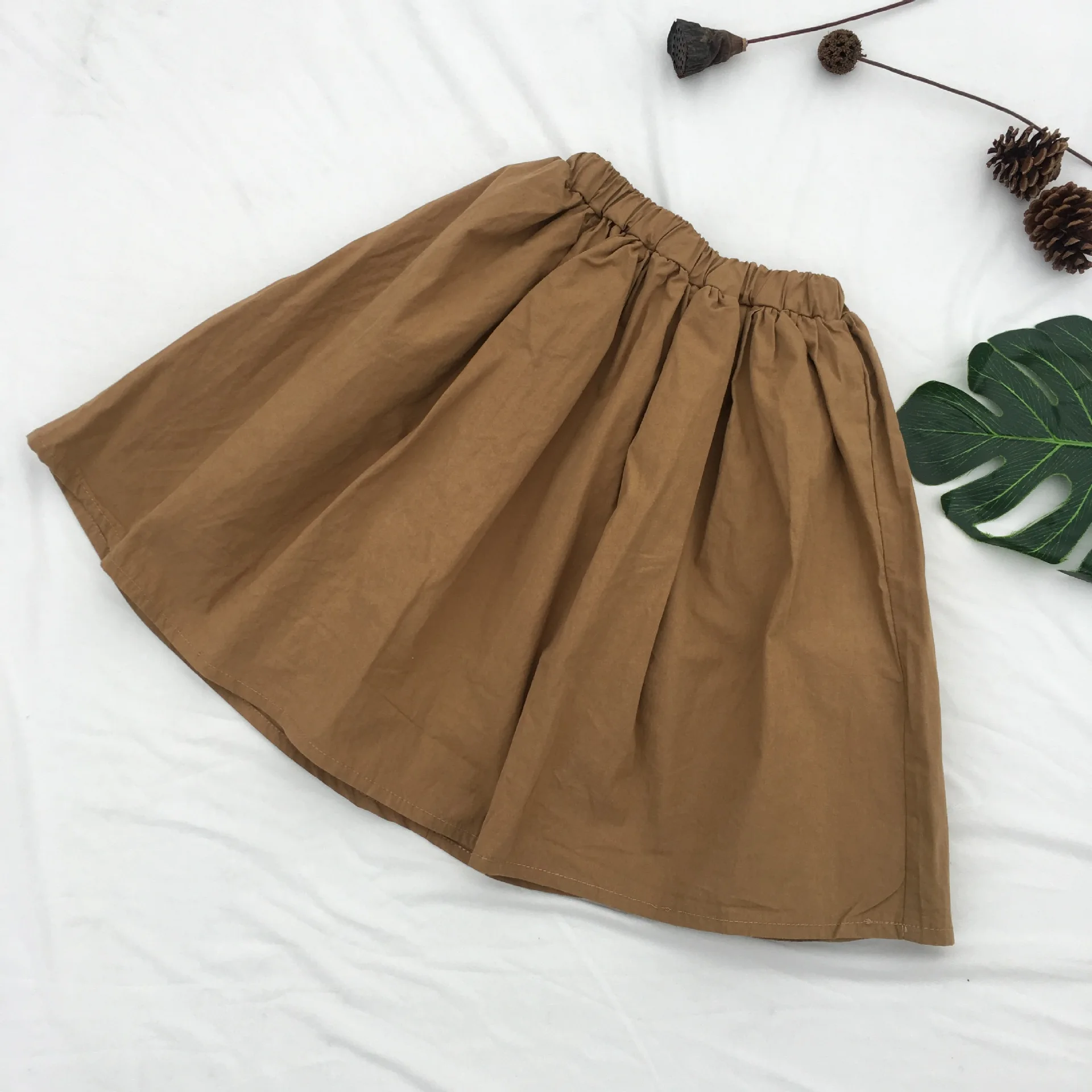 Детская Хлопковая юбка для девочек весенне осенняя одежда маленьких детская