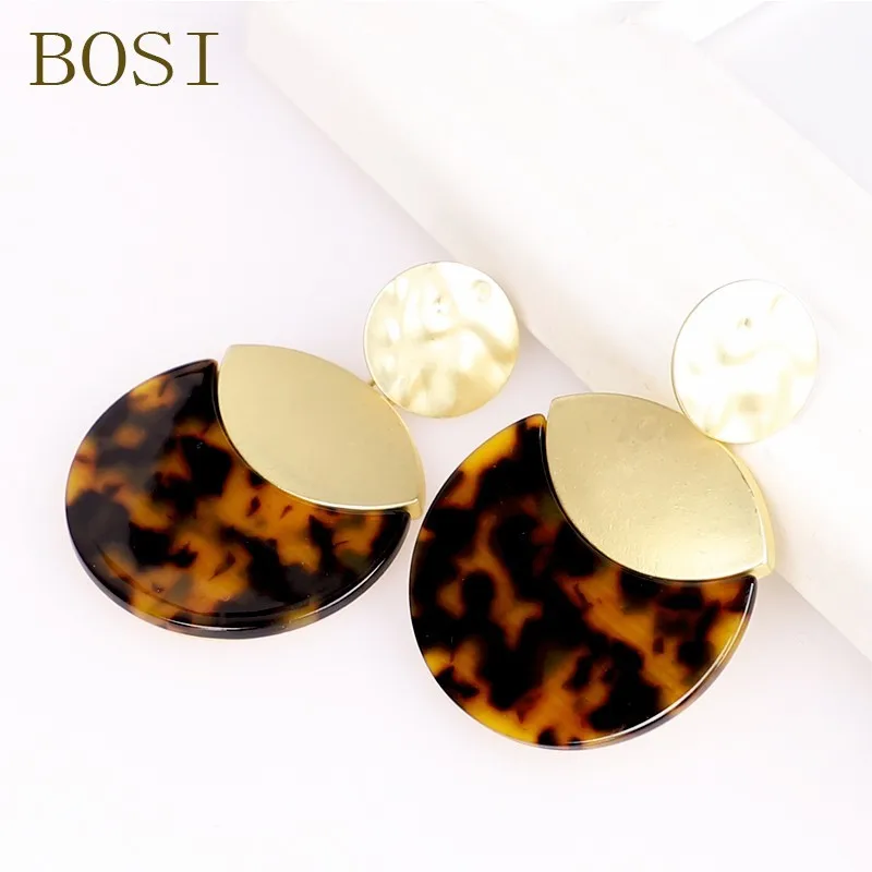 Женские Геометрические серьги в африканском стиле цветные ацетатные круглые