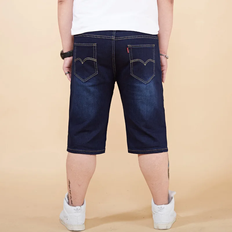 Классические мужские джинсовые шорты хлопковые больших размеров 40 42 44 46 48 длиной