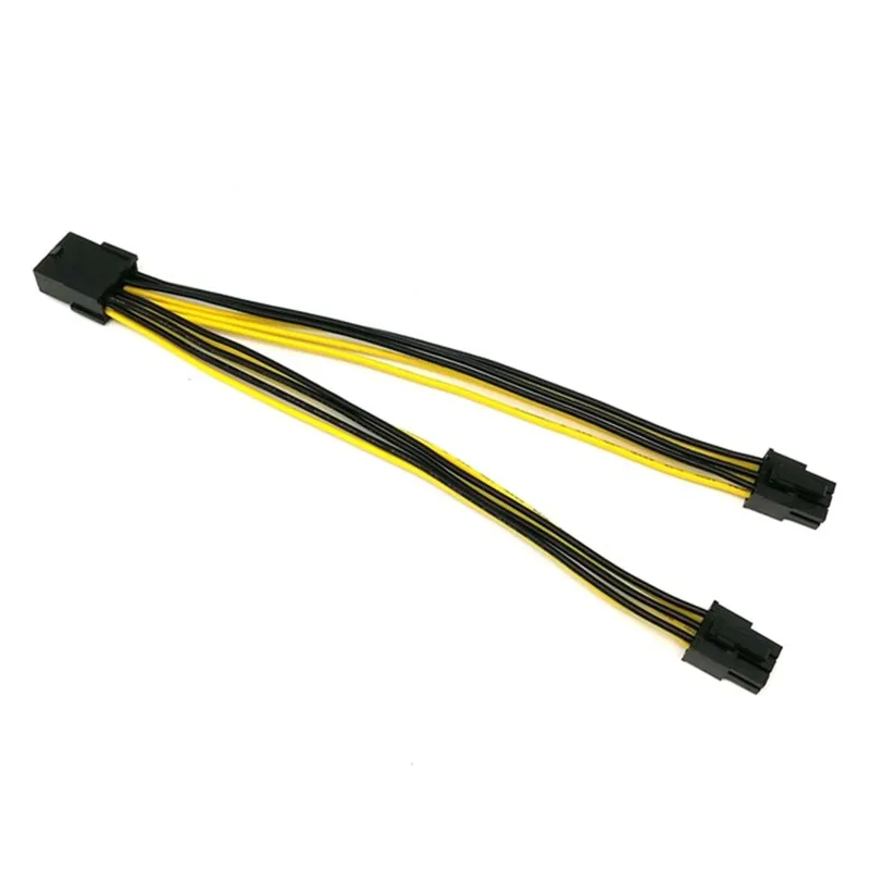AngituGPU PCI E 8 контактный двойной 6 Штекерный адаптер P до 2X6Pin кабель питания