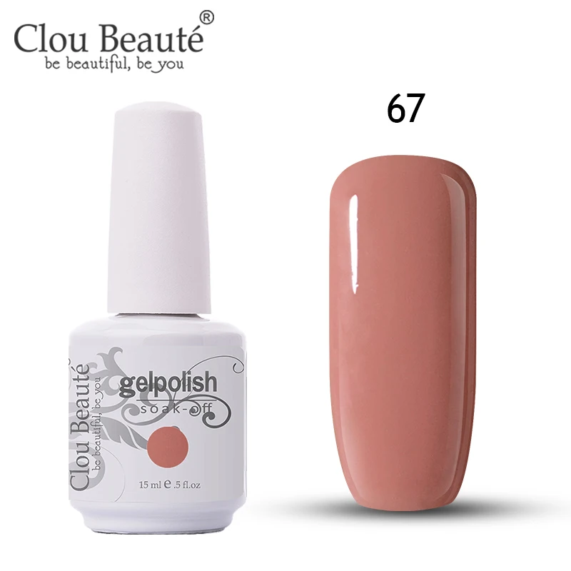11067 Набор гель-лаков для маникюра серии Clou Beaute Nude, УФ-Гель-лак для ногтей, основа и верхнее покрытие, Полупостоянный Гибридный Гель-лак - Цвет: 11067