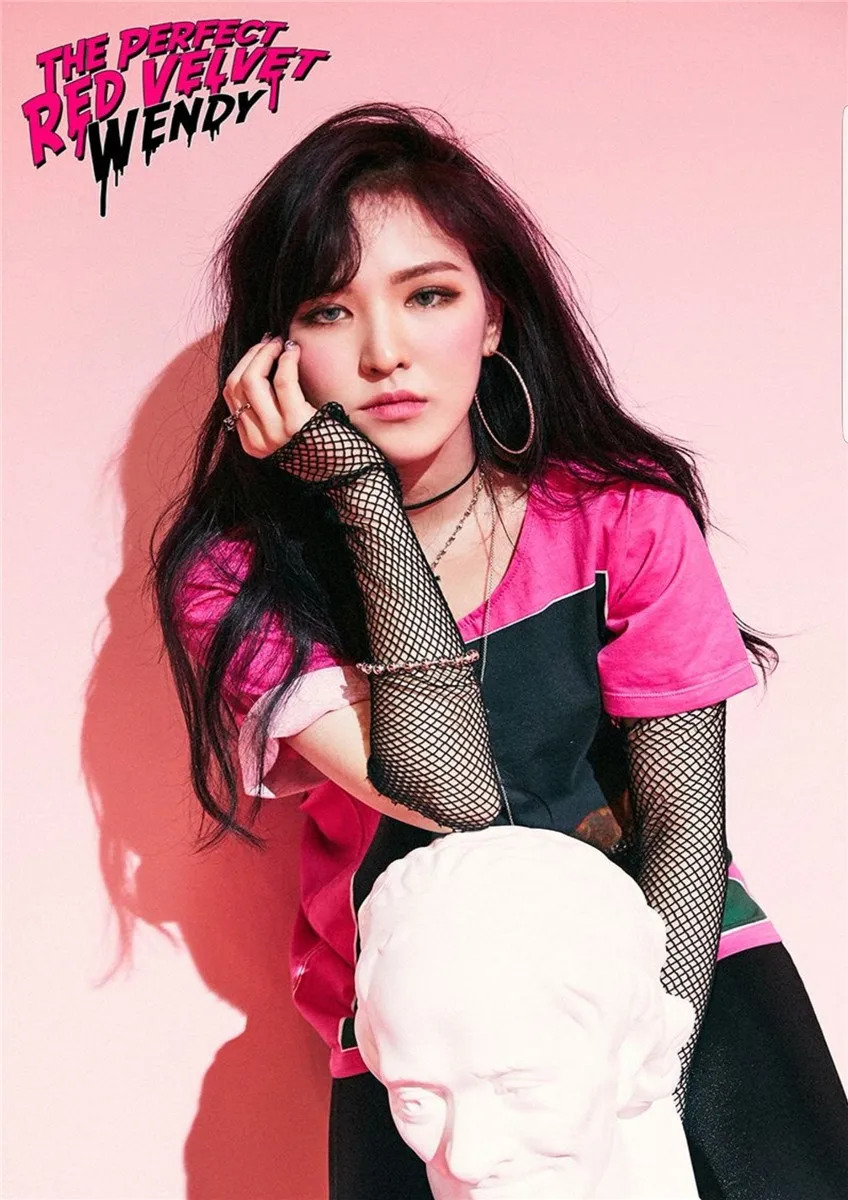 Красные бархатные постеры K Pop музыкальные настенные наклейки с белым покрытием