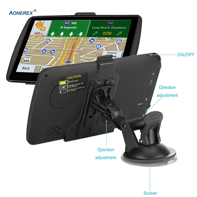 Gps автомобильный навигатор 7 дюймов HD lcd емкостный экран FM Bluetooth Голосовая
