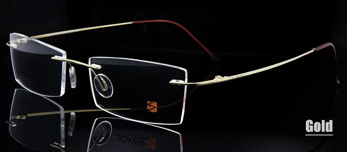 Titanium glass Gold ESNBIE оправа для установки линз по рецепту для мужчин и женщин унисекс легкая память гибкие без оправы титановые оправы для очков для мужчин - Цвет оправы: Titanium glass Gold