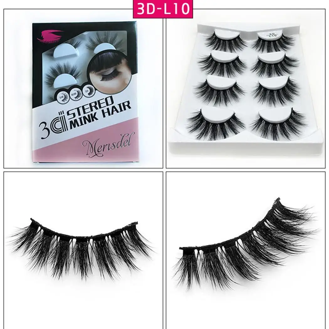 Женские повседневные натуральные Толстые Поддельные ресницы Китайский глаз 3D