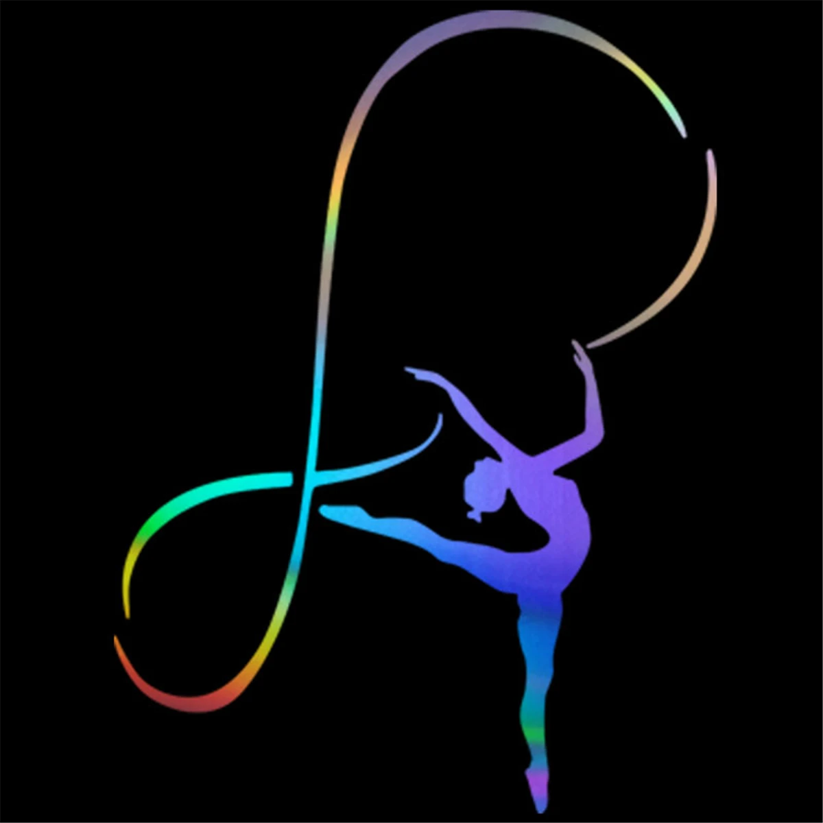 Наклейка с изображением гимнастики окно лобовое стекло бампер ноутбук стены