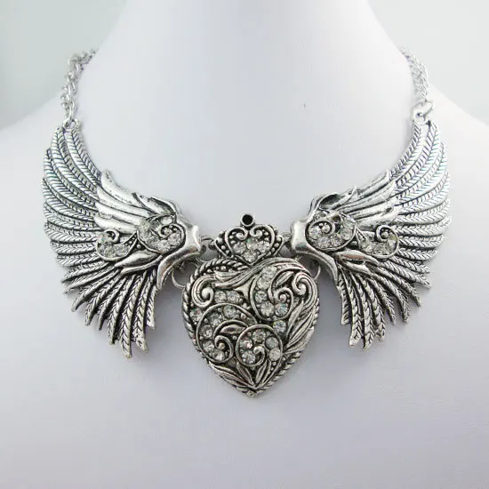 Ретро с двойной короной Русалочки в виде сердца серебряным покрытием прозрачные