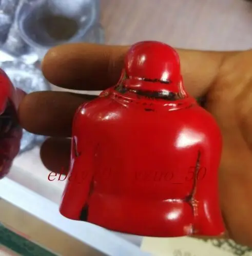 Китайские резная статуэтка Будды из красного коралла|Бусины| |