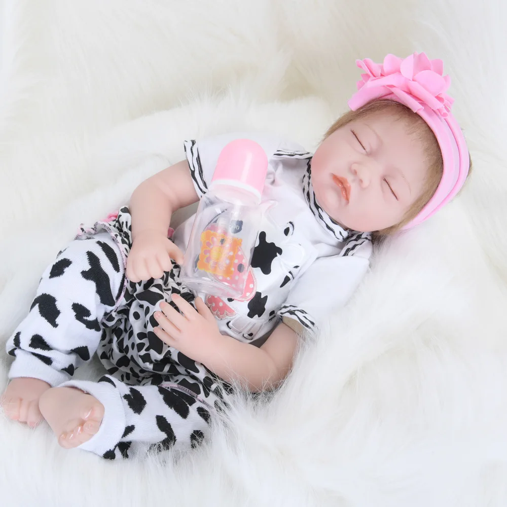 

22" Baby Alive Doll Reborn Doll Lifelike Kid Toy Newborn Babe Doll Baby Brinquedos Silicone Cotton Body Babies Boneca