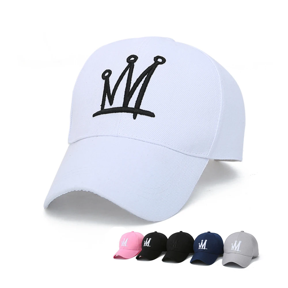 Новинка весны повседневное простой унисекс Бейсбол кепки корона вышивка Snapback