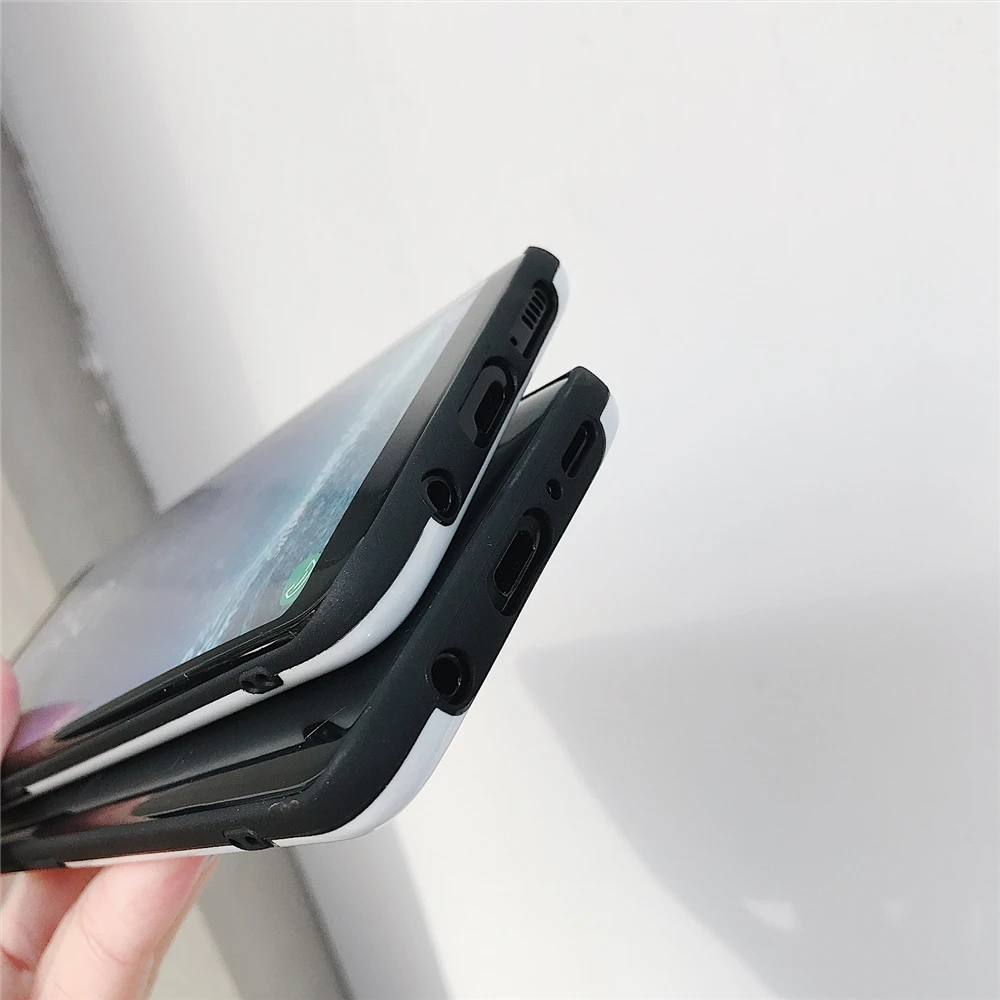 Роскошные модные простые английский белый чехол для телефона Samsung Galaxy S8 S9 S7 край