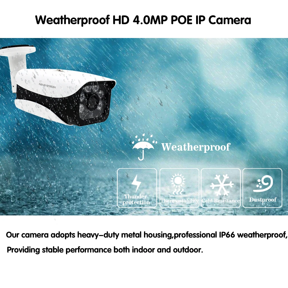 Камера видеонаблюдения POE 4CH NVR 48 В Onvif 4 0 МП HD IP|Система наблюдения| |