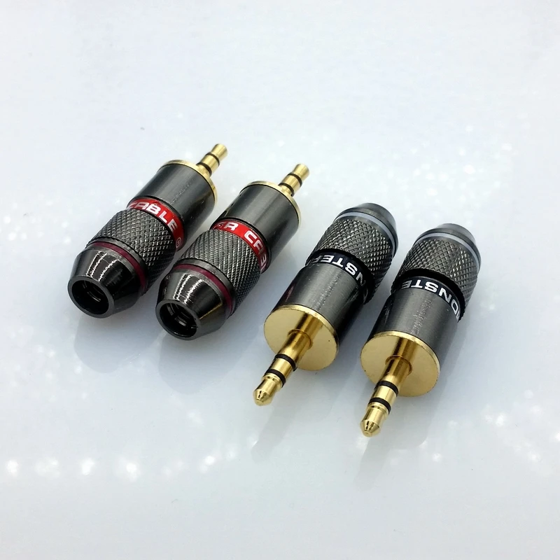 4 шт./лот 24K позолоченный 3 5 мм штекер RCA аудио разъем Jack штекер|connector plug|connector 3.5plug