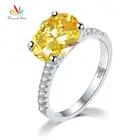 Роскошное кольцо с павлиньими звездами из твердого 925 пробы серебра 4 карата, вечерние ювелирные изделия из желтого канарского овального сплава CFR8304