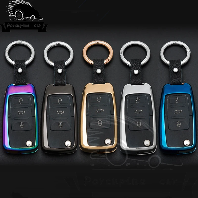 

Zinc alloy Key Case 3 Remote Control Button Fob Case for VW Volkswagen Bora Polo Golf Passat Beetle for VW Bora