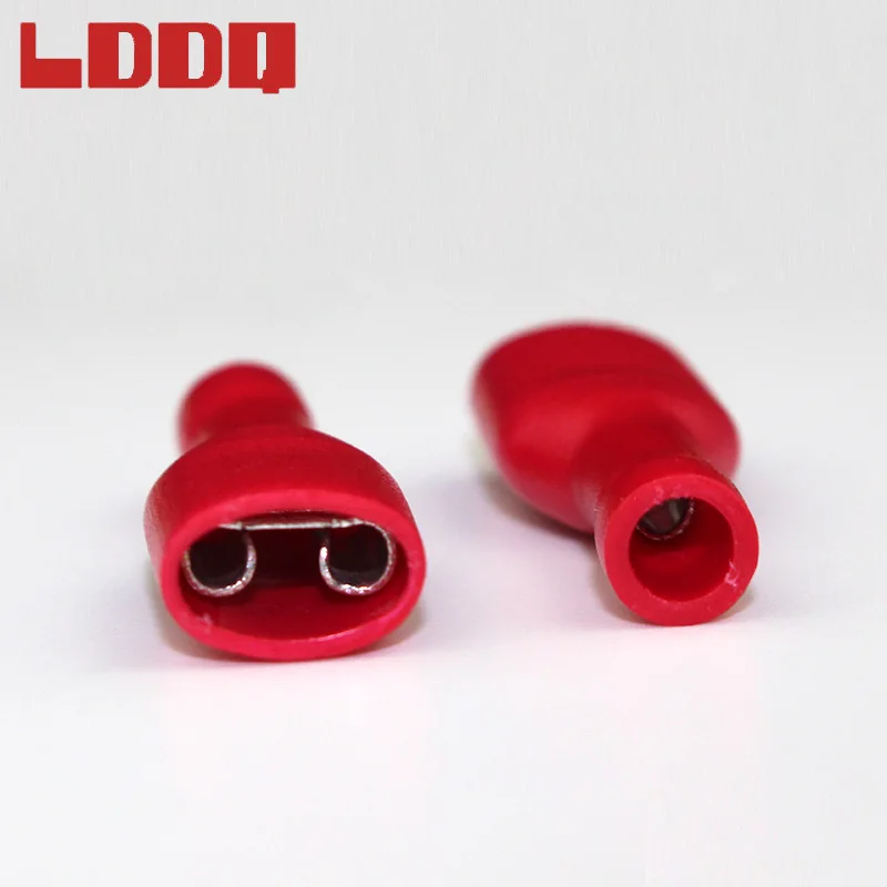 LDDQ 100 шт. красные полностью изолированные обжимные клеммы электрические разъемы