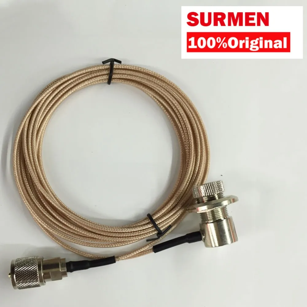 Оригинальные surmen sc-136 5 метров коаксиальный кабель UHF/PL-259 мужчин и женщин для Yaesu Icom Kenwood Motorola Мобильное радио телевизионные антенны