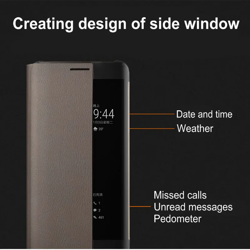 Чехол для Huawei Mate 9 Pro откидной из искусственной кожи чехлы смартфонов с окошком Mate9