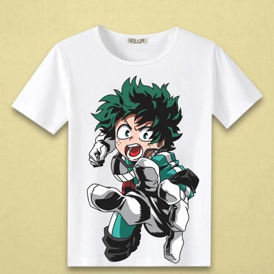 Аниме Boku no Hero Academy My academic Izuku Midoriya костюм для косплея футболка с принтом молочный