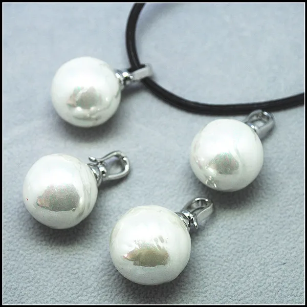 1 шт. подвески в виде ракушки белые цвета синтетические Перламутровые Бусины хит